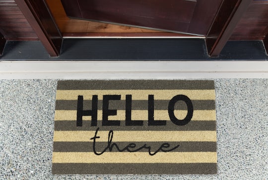 DII® Hello There Striped Doormat